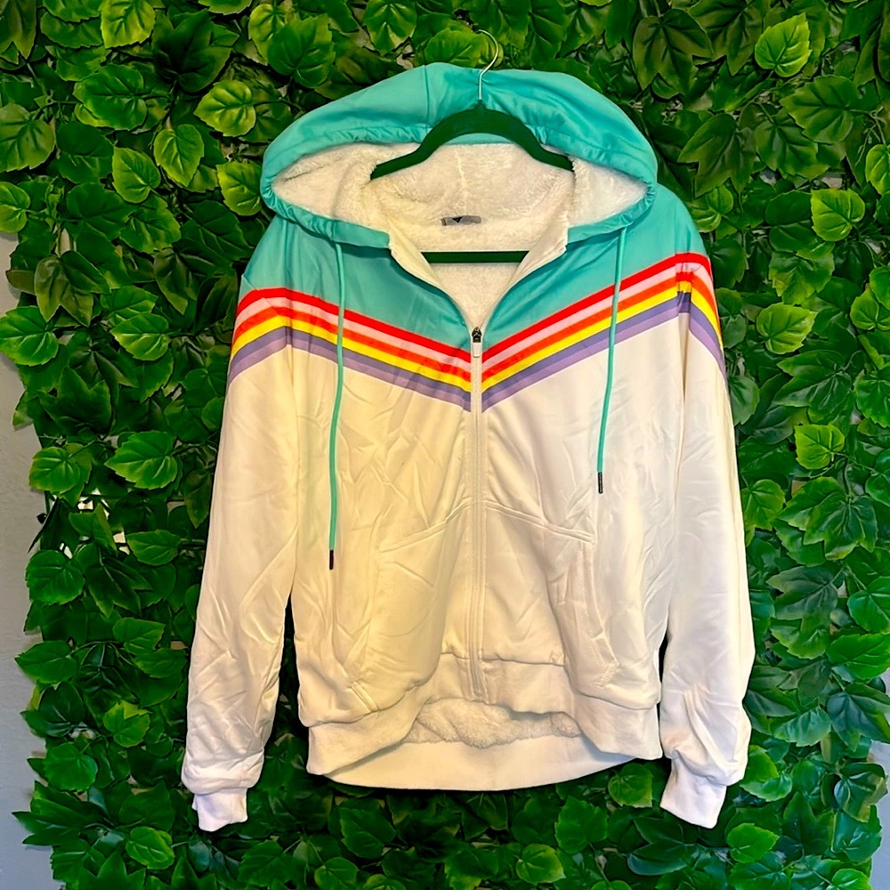 Hooded, retro fall or winter jacket